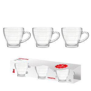 CAFFE' TAZZINE 3 PZ. IN VETRO KASAVIVA