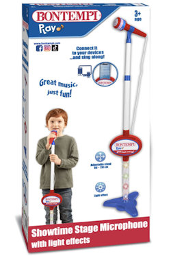 MICROFONO CON ASTA LUCI E SUONI BLU BONTEMPI EOLD.