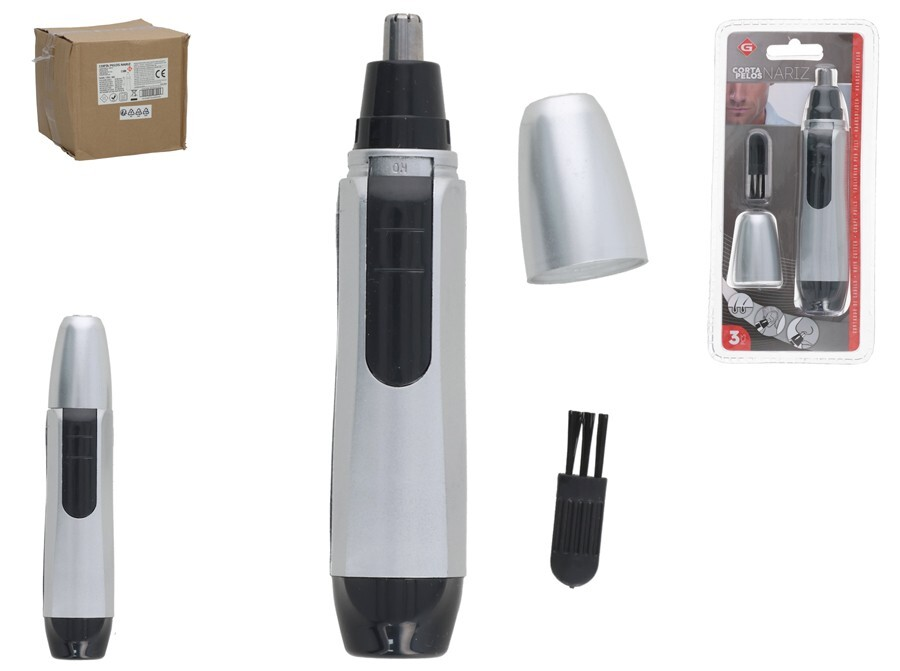 RASOIO A BATTERIA PER PELI DEL NASO CON ACCESSORI SU BLISTER GERIMPORT