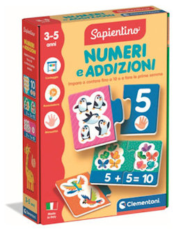SAPIENTINO MONTESSORI NUMERI E ADDIZIONI 3-5 ANNI 16840 CLEMENTONI