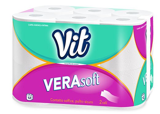 CARTA IGIENICA VIT 12 ROTOLI  2 VELI VERASOFT 990GR.