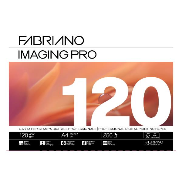RISMA CARTA A4 BIANCA 120GR. 250FF. IMAGING PRO FABRIANO