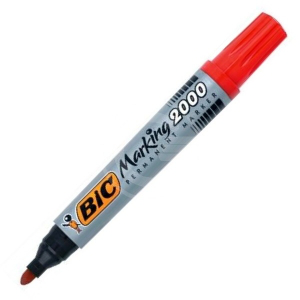 PENNARELLO BIC MARKER ROSSO P.TONDA PEZZI 12