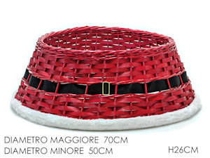 COPRIBASE ALBERO CESTO DECORATO VESTITO BABBO NATALECM.50-70xH.26 434893 GENERAL