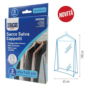 SACCO SALVASPAZIO SALVA CAPPOTTI CM.65x140 CONF. DA 3PZ. IRGE
