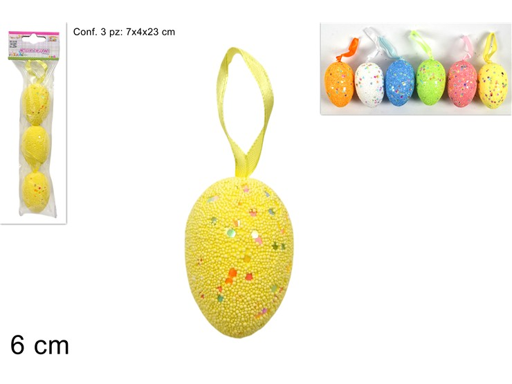 APPENDINO PASQUALE UOVA DECORATE CM.6xD.4 IN BUSTA CONF.3PZ.
