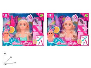BAMBOLA MEZZO BUSTO SIRENA STYLE CON ACCESSORI MAZ.