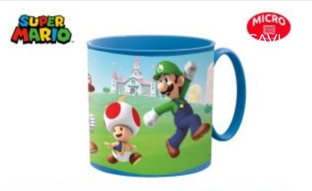 SUPERMARIO TAZZA IN PLASTICA 265ML. ADATTA PER FORNO MICROONDE EOLD.