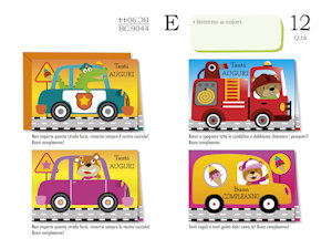 BIGLIETTI COMPLEANNO BAMBINI BC.9044 PEZZI 12