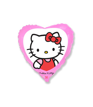HELLO KITTY PALLONCINO MYLAR SAGOMA CUORE 18 POLLICI CM.40 ROCCA