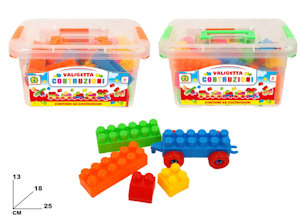 COSTRUZIONI IN CONTENITORE MATTONCINI CASSETTA IN PLASTICA CM.25x13 MAZ