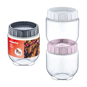 BARATTOLO IN PLASTICA CON TAPPO 0,75 LT. EASY IMPILABILE KASAVIVA