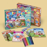GIOCO COLORIAMO LE FIABE CON PENNARELLI 086 KIT (pinocchio,gatto,bella addorm)