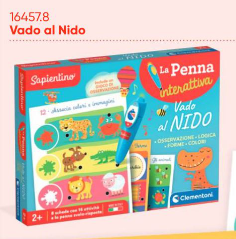 SAPIENTINO PENNA INTERATTIVA SCUOLA DELL'INFANZIA VADO AL NIDO 2+ ANNI 16457 CLE