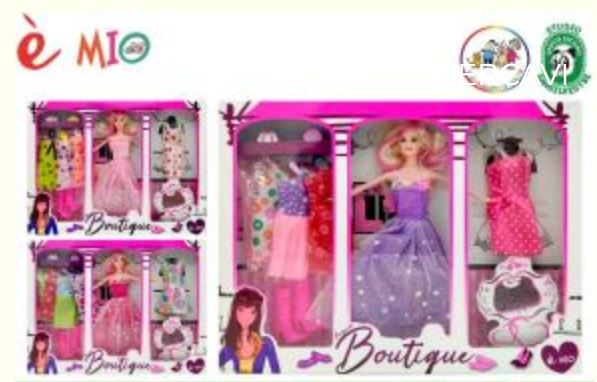 BAMBOLA BOTIQUE CM.30 CON VESTITI DI RICAMBIO EOLD.