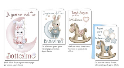 BIGLIETTI BATTESIMO PUPAZZO SU LUNA BT.8886 pezzi 12