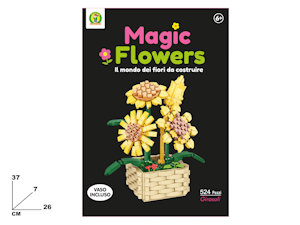 COSTRUZIONI KIT MATTONCINI MAGIC FLOWERS GIRASOLI MAZ.