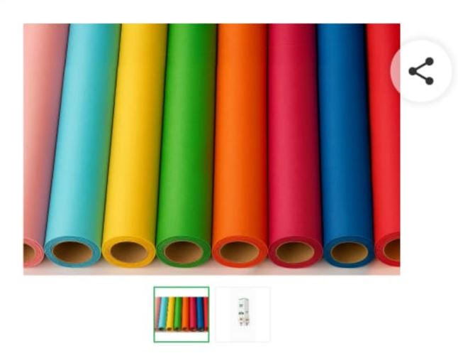 CARTA DA REGALO IN ROTOLO MONOCOLORE CM.70x2MT. LULU'