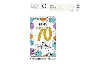 BIGLIETTI 70 ANNI PALLONCINI NU.9031 PEZZI 6