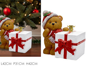 ALBERO SOLO BASE ORSO CON PACCO REGALO PER ALBERO CM.120-150-180 CM.D.42xH.42