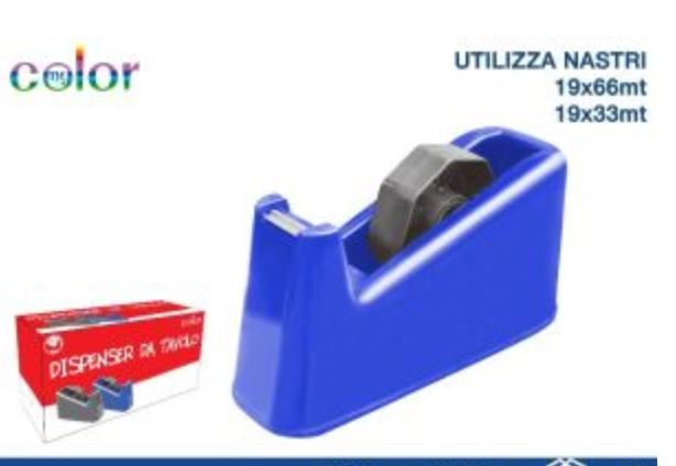 NASTRO ADESIVO SOLO DISPENCER PER NASTRI 19x66 O 19x33 COLORE BLU EOLD.