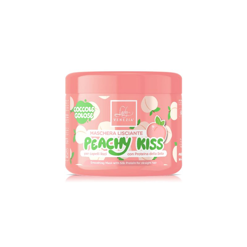 MASCHERA CAPELLI CONF.500ML. PER CAPELLI LISCI PEACHY KISS LISCIANTE