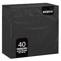 TOVAGLIOLI 2VELI 38x38 NERO CONF.40PZ. GOFFRATO SWEEPING