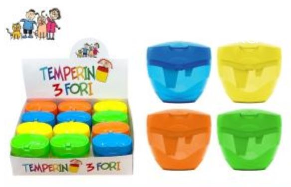 TEMPERINO CONTENITORE 3 FORI IN PLASTICA EOLD. PEZZI 12