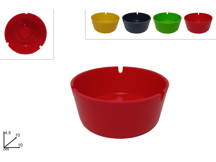 POSACENERE IN PLASTICA TONDO 4 COLORI DUESSE