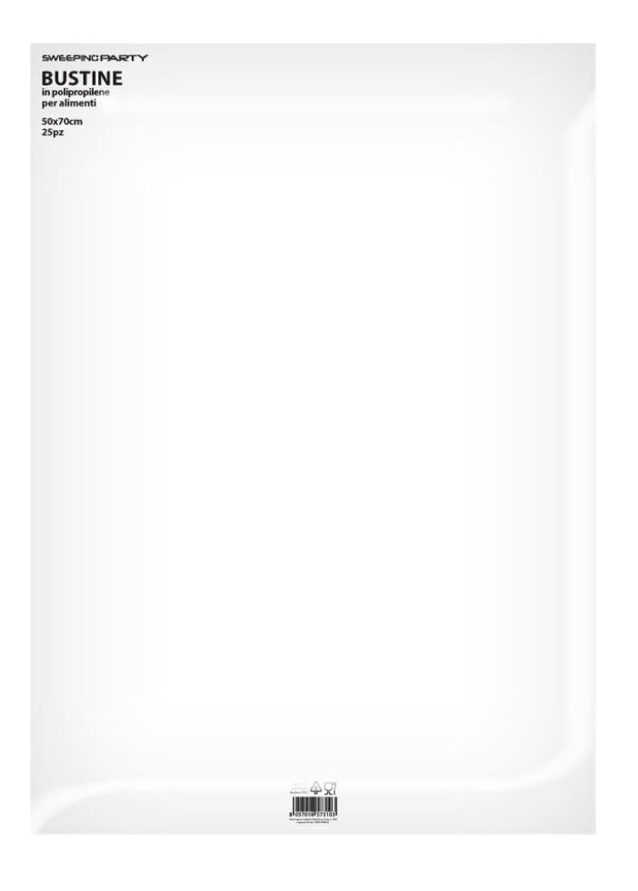 BUSTINE IN PPL NEUTRO CRYSTAL CM.50x70 conf .da 25PZ. ANCHE x ALIMENTI SWEEPING