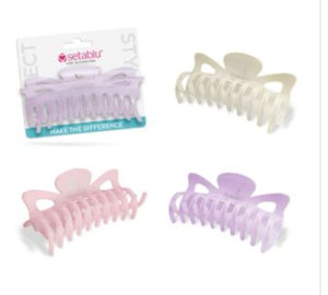 CAPELLI PINZA PER CAPELLI 9 DENTI APERTA GRANDE COLORI PASTELLO SETABLU