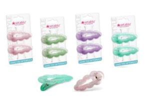 CAPELLI PINZA PER CAPELLI CLIC CLAC CONF. 2PZ. COLORI PASTELLO SETABLU