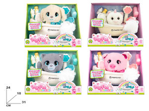 PELUCHE ANIMALI CON BAGNETTO E ACCESSORI MAZ.