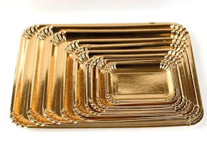 VASSOIO CARTONE PASTICCERIA ORO N.10 CM.37,5x53 CONF. 1 PZ. REAL