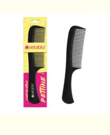 CAPELLI PETTINE A CODA DENTI MEDI NERO 03971 SETABLU