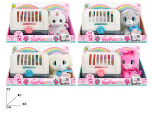 PELUCHE ANIMALI CON GABBIETTA PER TRASPORTO MAZ.