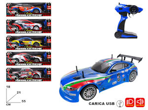 AUTO RADIO COMANDO 1:14 AUTO TURBO EXTREME CON PACK BATTERIE LUCI E SUONI MAZ.