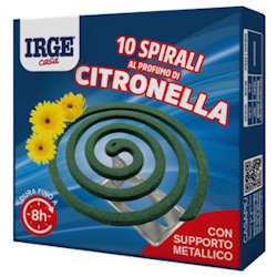 CITRONELLA SPIRALI ZAMPIRONI CONF.DA 10PZ. ALLA PROFUMO DI CITRONELLA IRGE