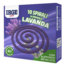 CITRONELLA SPIRALI ZAMPIRONI CONF.DA 10PZ. ALLA PROFUMO DI LAVANDA IRGE