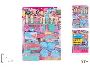 BLISTER F. CUCINA CON PENTOLINE ED ACCESSORI CM.35x50 CIGIOKI