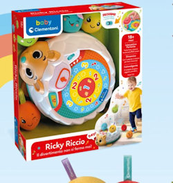 BABY GIOCO RICKY RICCIO 12 MESI + CON SENSORE DI RICONOSCIMENTO 17643 CLEMENTO