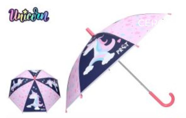 OMBRELLO BAMBINI TRASPARENTE UNICORNO EOLD.