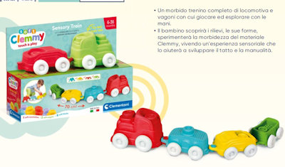CLEMMY COSTRUZIONI SENSORIALI TRENINO 6-36 MESI 17961 CLEMENTONI