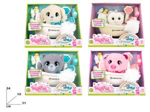 PELUCHE ANIMALI CON BAGNETTO E ACCESSORI MAZ.