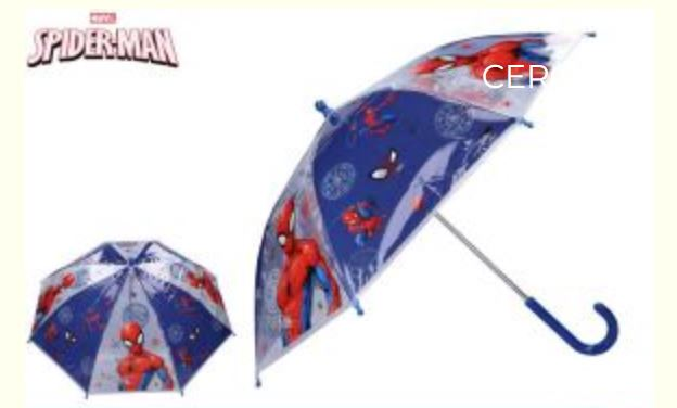 OMBRELLO BAMBINI TRASPARENTE SPIDERMAN EOLD.