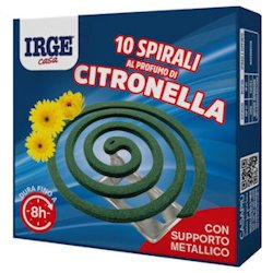 CITRONELLA SPIRALI ZAMPIRONI CONF.DA 10PZ. ALLA PROFUMO DI CITRONELLA IRGE