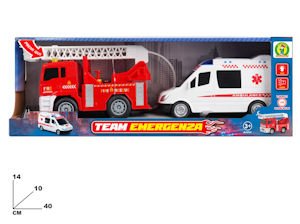 MEZZI FORZE SPECIALI CAMION POMPIERI CON AMBULANZA CM.40x14 MAZ.