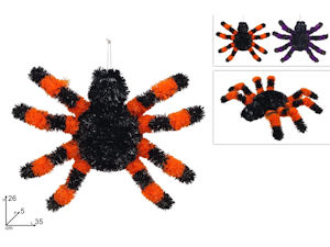 HALLOWEEN ACCESSORI FESTA APPENDINO RAGNO CM.25x26 DUESSE
