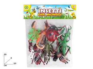 ANIMALI IN BUSTA INSETTI DEL MONDO 6PZ. MAZ.