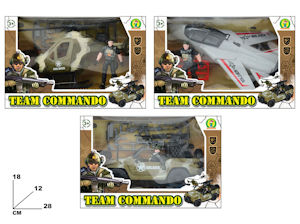 MILITARI AUTOMEZZI SET TEAM COMMANDO MAZ.